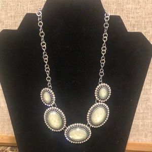 Rhinestone statement necklace.